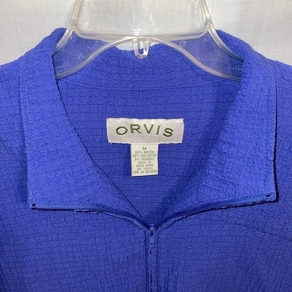 Orvis Light Jacket Men’s Size Medium Blue Zip Front Long Sleeve - Picture 3 of 12